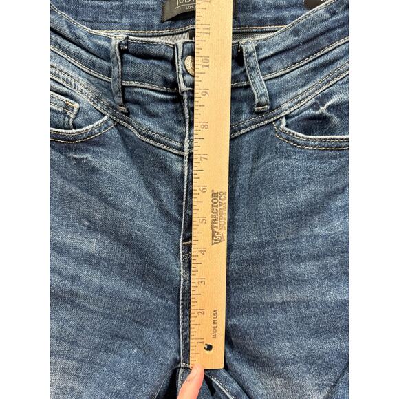 Judy Blue Jeans Skinny Fit Womens Size 1/25 JB88364 Stretch High Rise Raw Hem - Picture 8 of 12